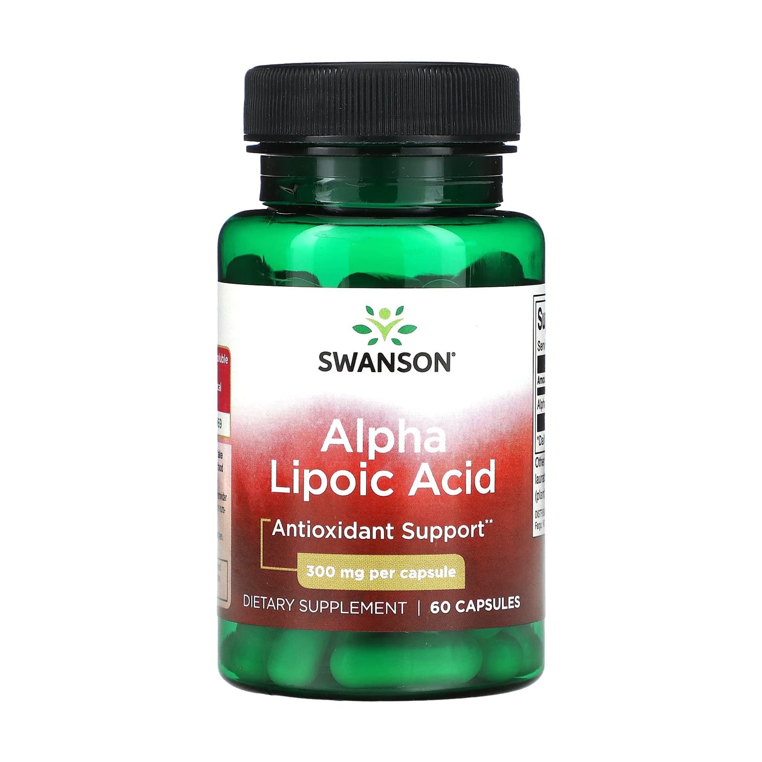 Альфа-ліпоєва кислота Swanson Alpha Lipoic Acid, 300 мг, 60 капсул