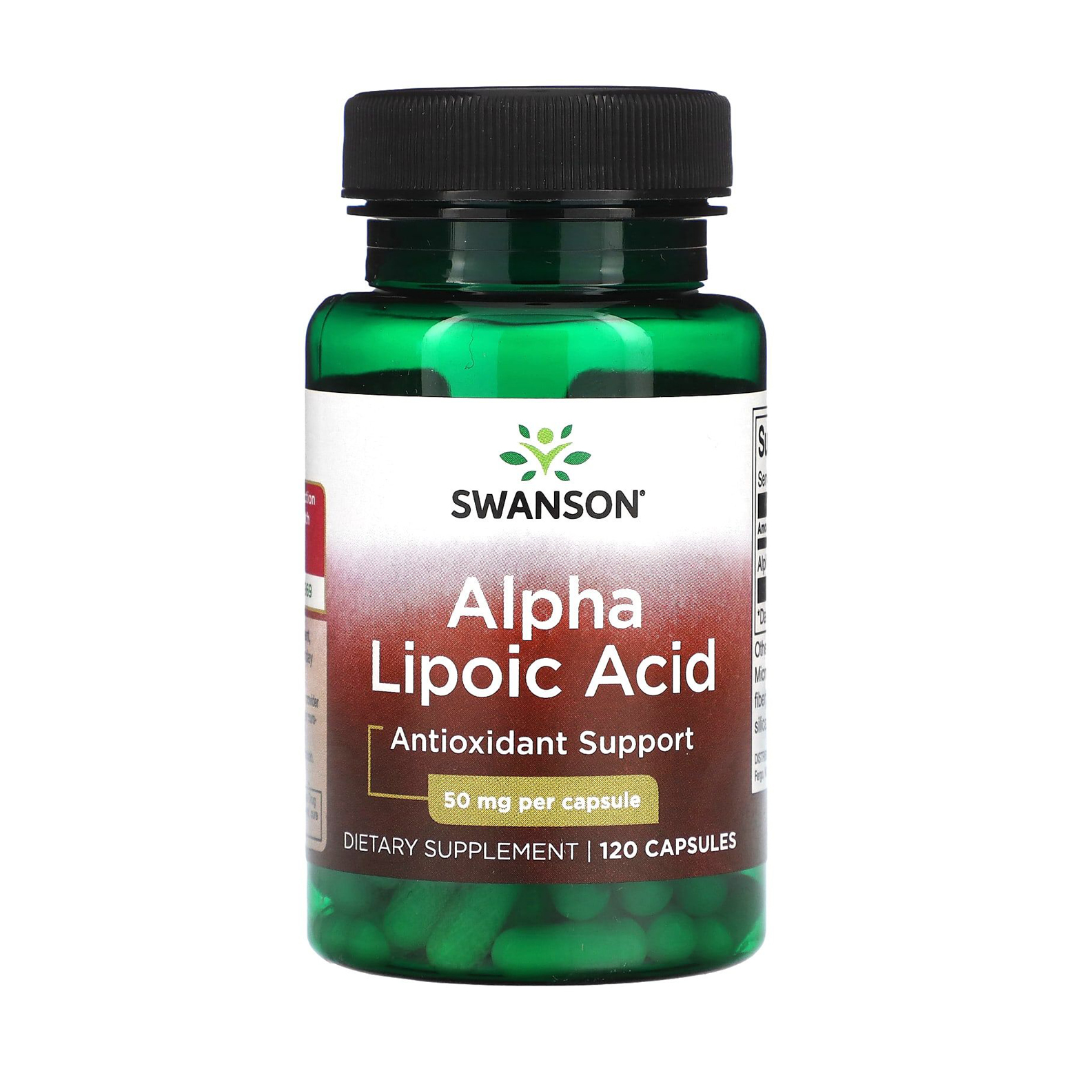 Альфа-ліпоєва кислота Swanson Alpha Lipoic Acid, 50 мг, 120 капсул